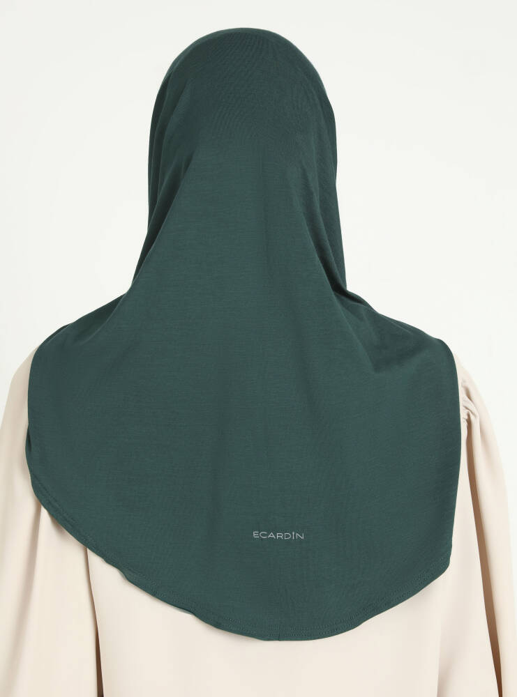 Comfort Viscose Hijab Scarf with Chin Cover — Emerald