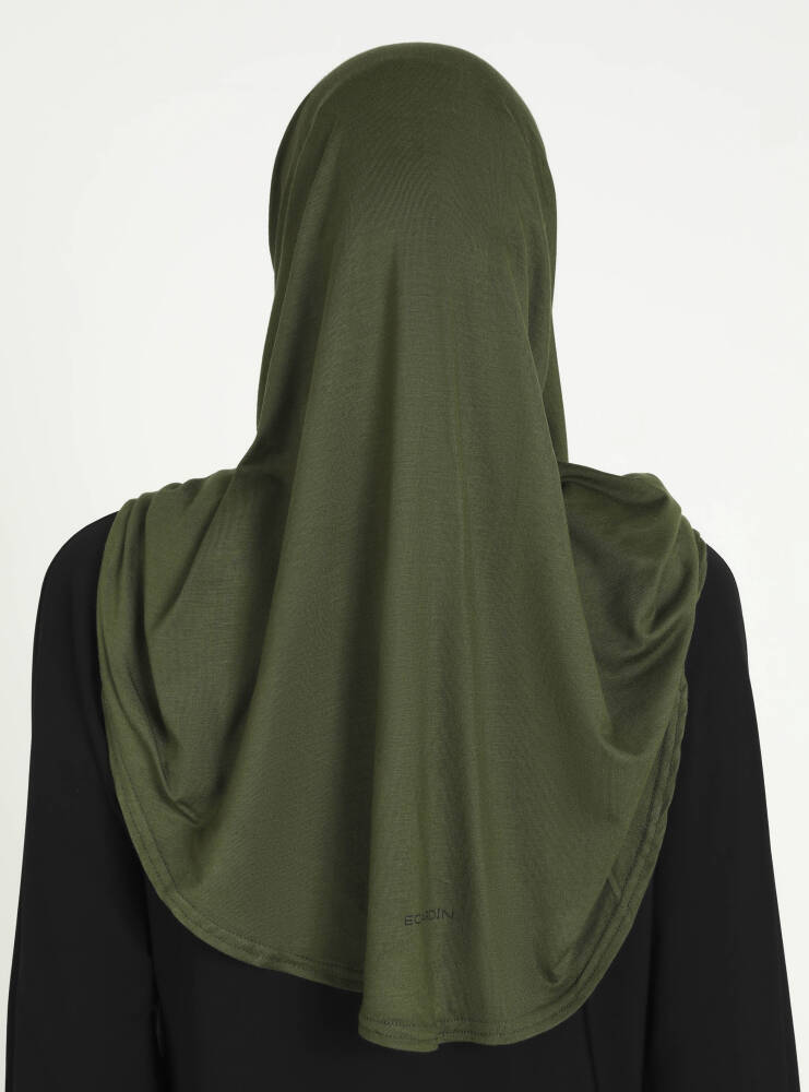 Comfort Viscose Hijab Scarf with Chin Cover — Khaki