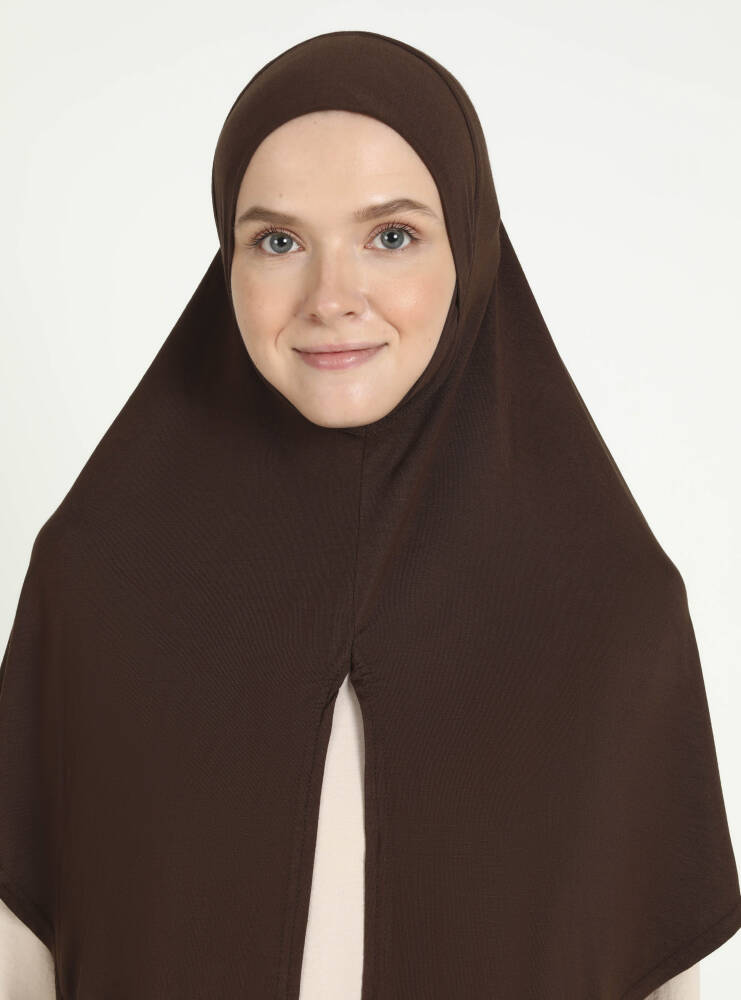 Comfort Viscose Hijab Scarf with Chin Cover — Light Brown