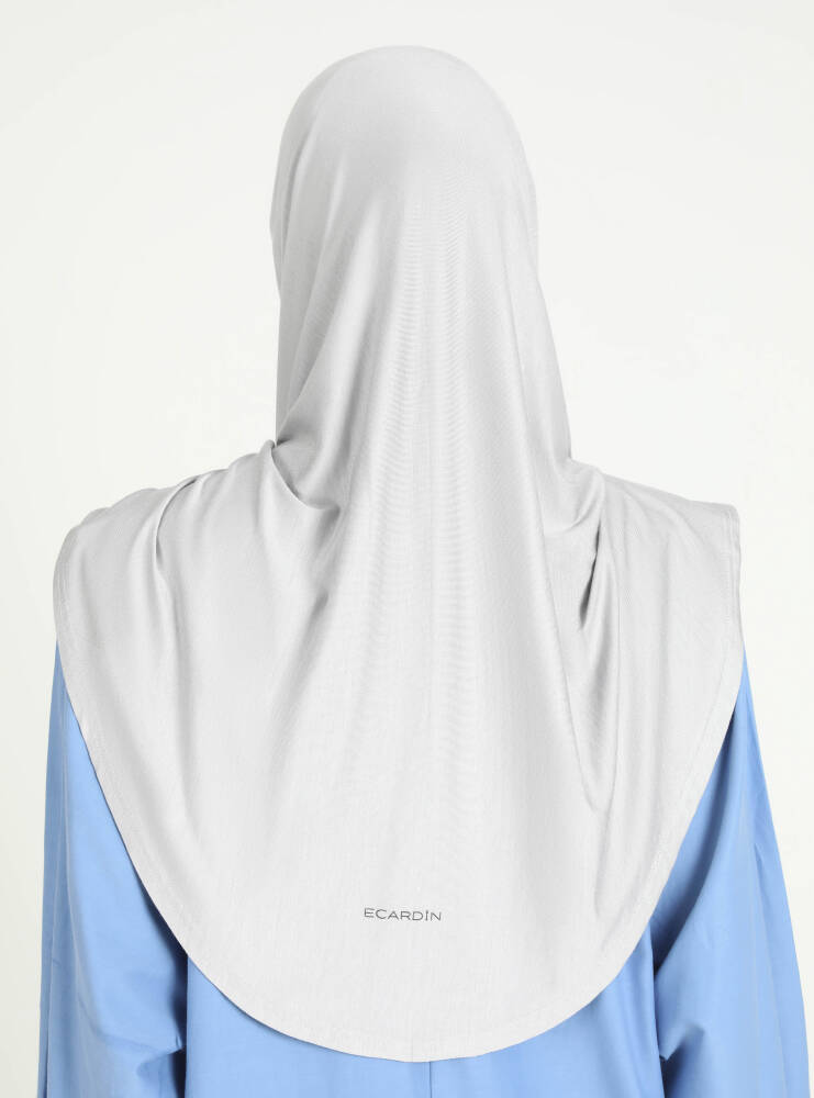 Comfort Viscose Hijab Scarf with Chin Cover — Light Gray