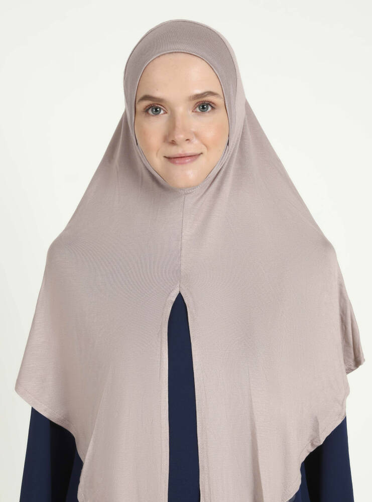 Comfort Viscose Hijab Scarf with Chin Cover — Rose Taupe