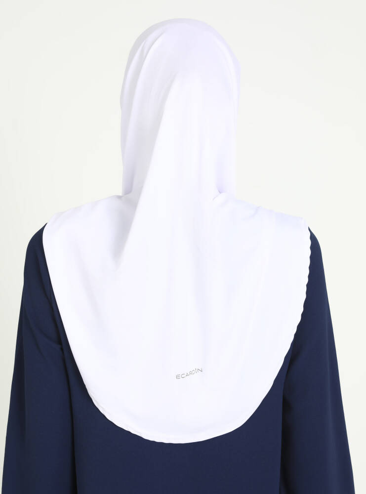 Comfort Viscose Hijab Scarf with Chin Cover — White